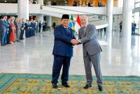 Presiden Republik Indonesia Prabowo Subianto di upacara penuh makna di halaman Istana Palácio do Planalto. (Dok. Tim Media Prabowo)