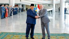 Presiden Republik Indonesia Prabowo Subianto di upacara penuh makna di halaman Istana Palácio do Planalto. (Dok. Tim Media Prabowo)