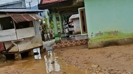 Banjir yang melanda wilayah Kabupaten Bolaang Mongondow, Sulawesi Utara. (Dok. BPBD Kabupaten Bolaang Mongondow)