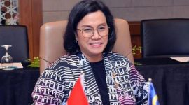 Sri Mulyani memaparkan peran SBSN sebagai penopang utama aset keuangan syariah Indonesia. (Facebook.com @Sri Mulyani Indrawati)